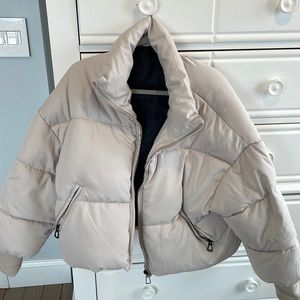 Beige size M puffer coat